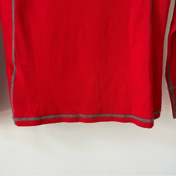 Meister Cabincore Contrast Stitch Embroidered Wool Blend Kiss Me Ski Sweater - Picture 8 of 13